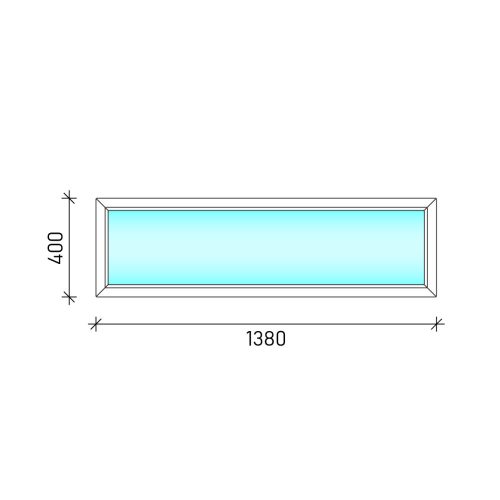 Felülvilágító műanyag ablak 138x40