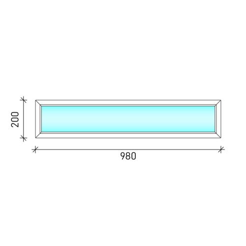 Felülvilágító műanyag  ablak 98x20