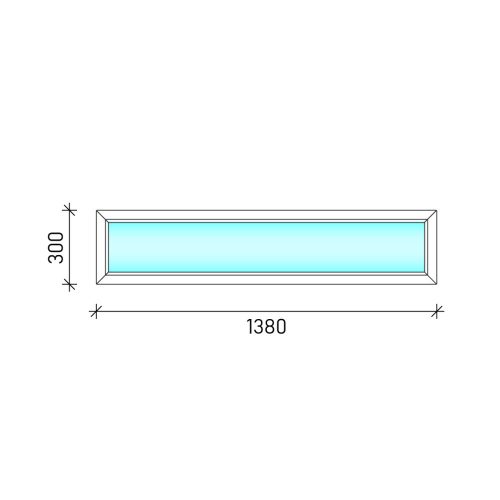 Felülvilágító műanyag ablak 138x30