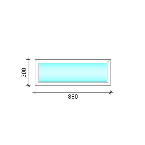  Felülvilágító műanyag ablak 88x30