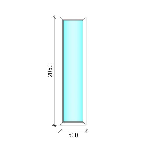 Oldalvilágító műanyag ablak 50x205