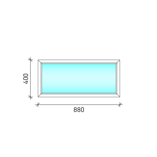 Felülvilágító műanyag ablak 88x40